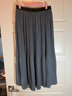 Adrianna Papell Polka Dot Maxi Skirt Size S